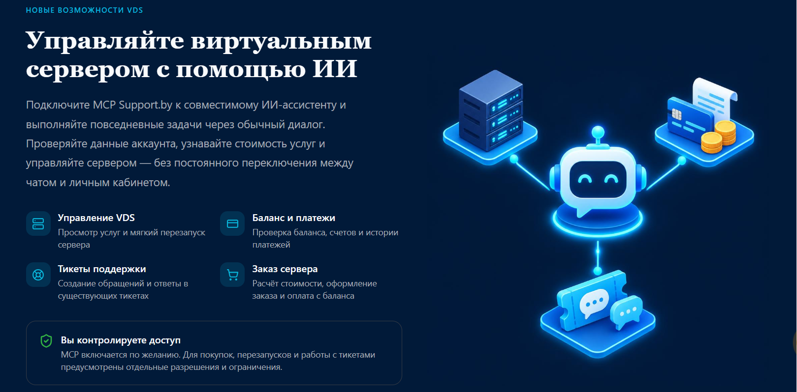 Вы сейчас просматриваете MCP для Support.by: управляйте услугами хостинга с помощью ИИ